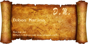 Dobos Marina névjegykártya